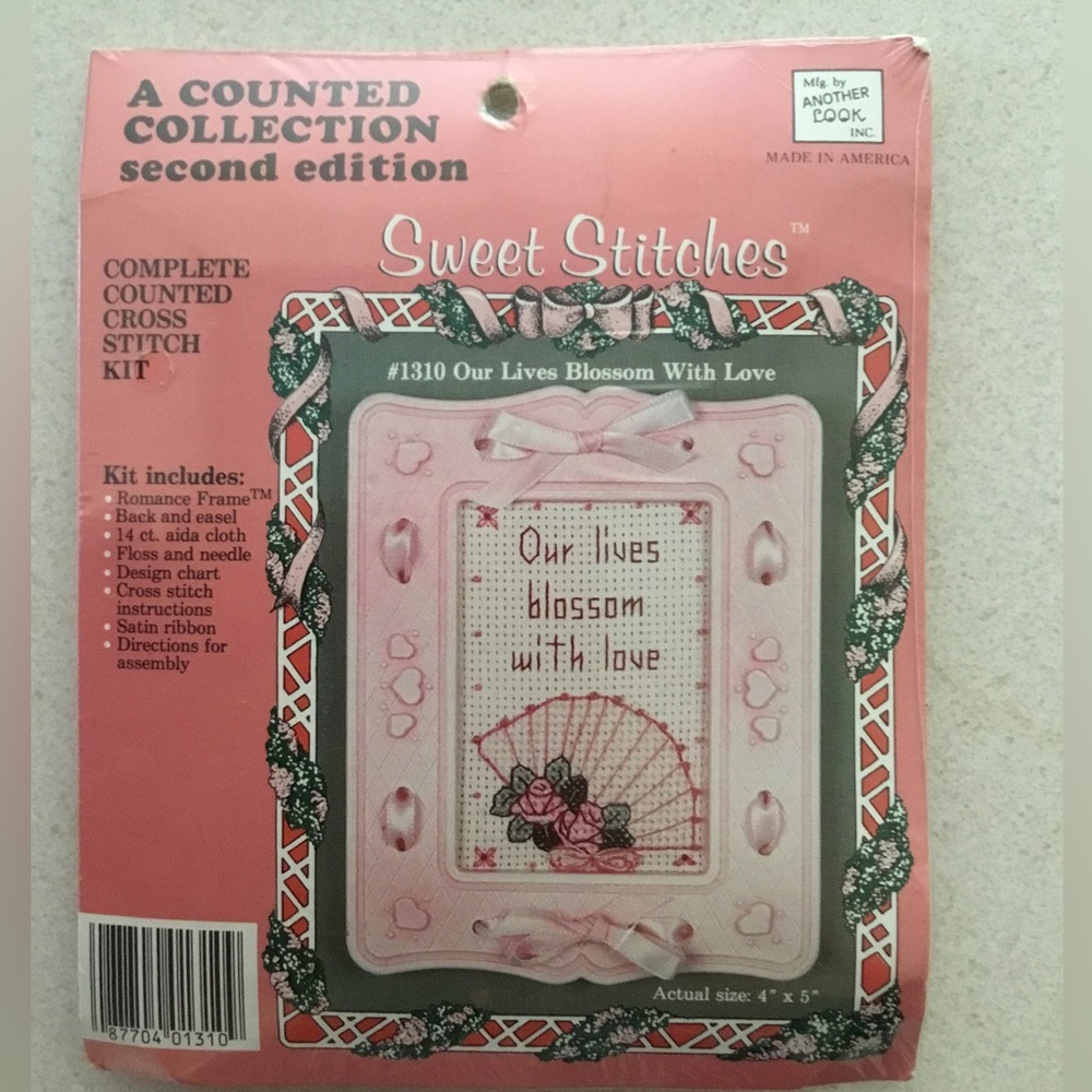 Vintage Sweet Stitches Counted Cross Stitch Kit - Our Lives Bloom #1310